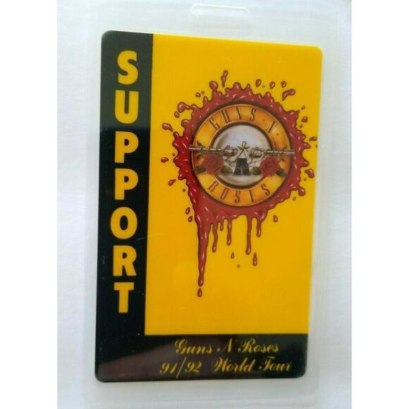 Guns N Roses Use Your Illusion Backstage Pass Laminated Original 91/92 Hard Rock - Picture 3 of 5